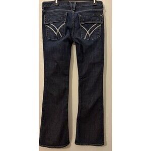 William Rast Belle Flare With The Flap Low Rise Dark Denim Jeans, Size 31